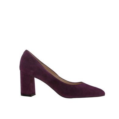 Zapatos tacón bloque ante púrpura