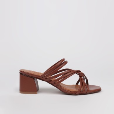Sandalias tacón VENUS color marrón - LUISA TOLEDO
