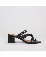 Sandalias negras tacón VENUS - LUISA TOLEDO