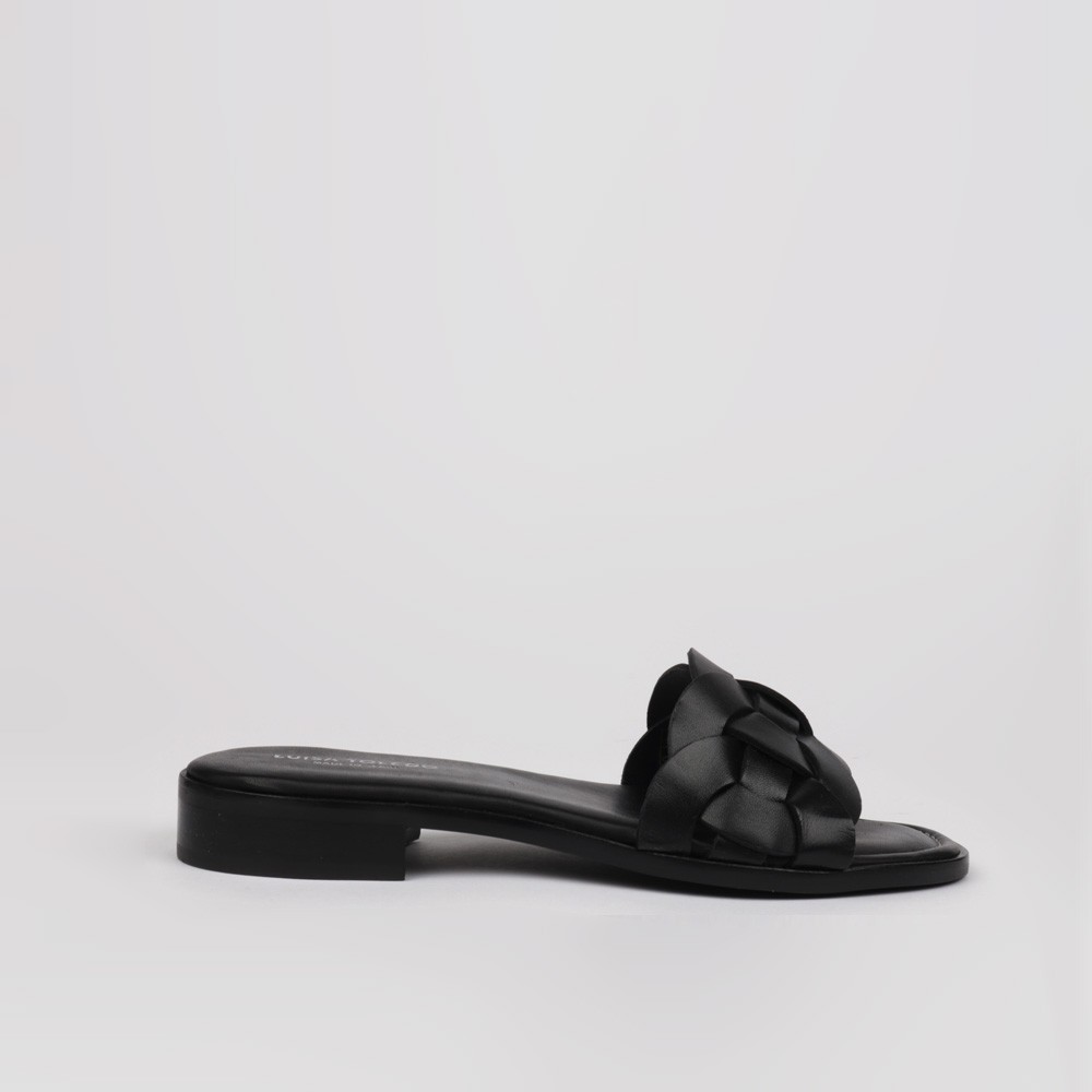 Sandalias planas mujer JULIA color negro - LUISA TOLEDO