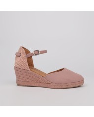 Cuñas esparto 7 cm. color rosado - Alpargatas LUISA TOLEDO