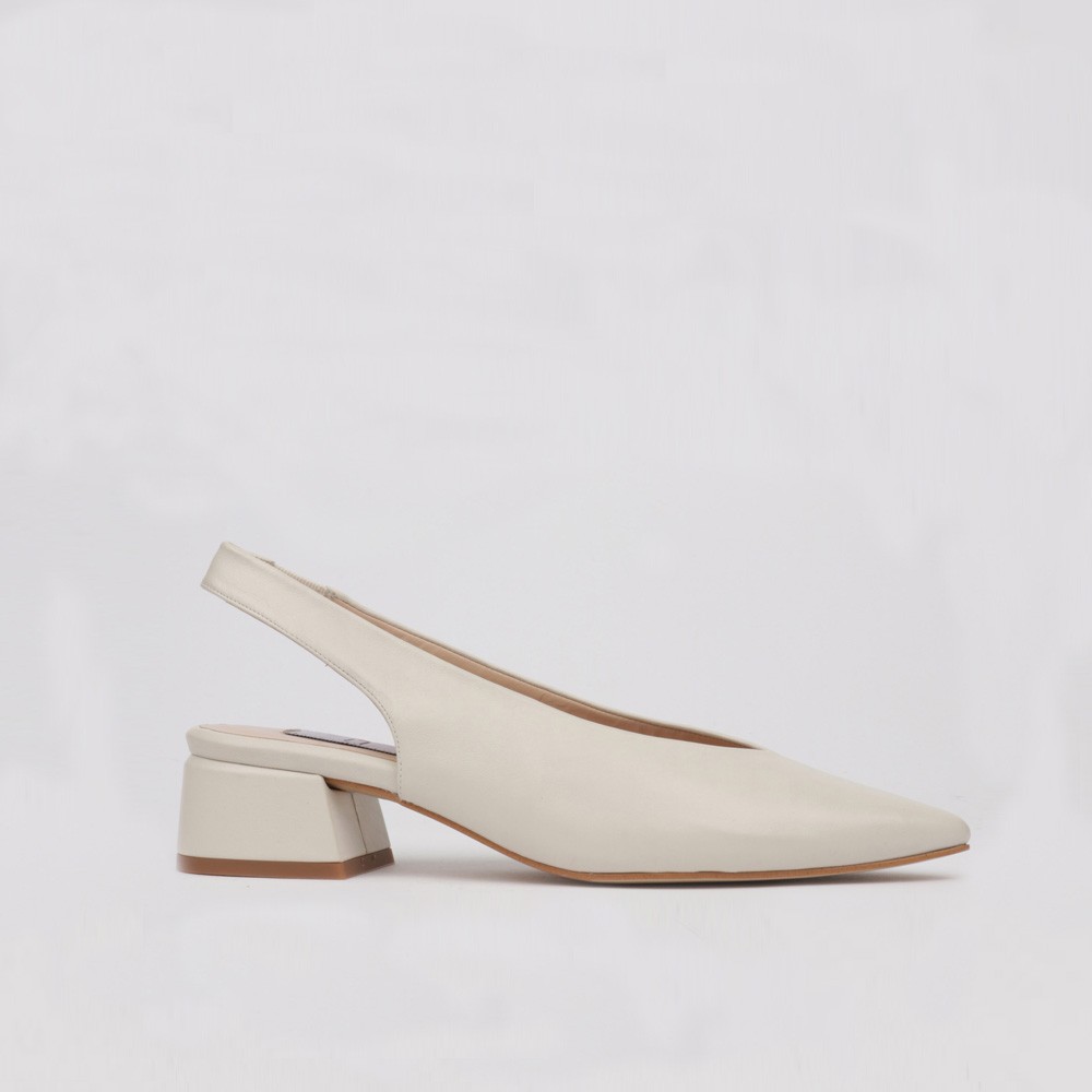 Zapatos destalonados color blanco PATRICIA - LUISA TOLEDO