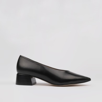 Stilettos negros tacón bajo LUCÍA - Zapatos cómodos