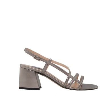 Sandalias plata ALBA detalle tiras