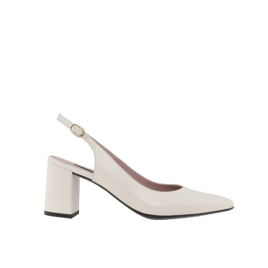 Zapatos destalonados OLGA color blanco
