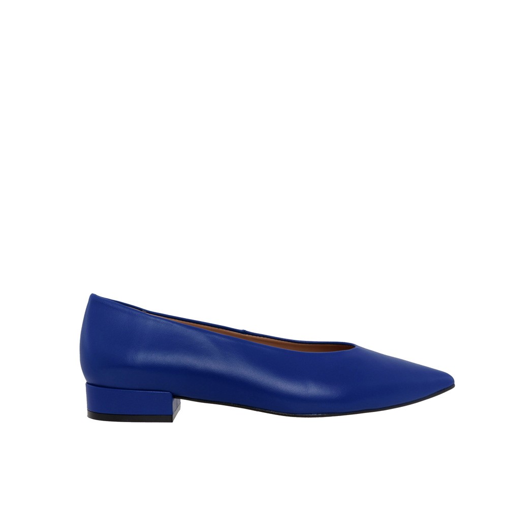 Bailarinas punta fina NOELIA piel azul klein
