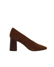 Stiletto tacón ancho VICTORIA ante marrón