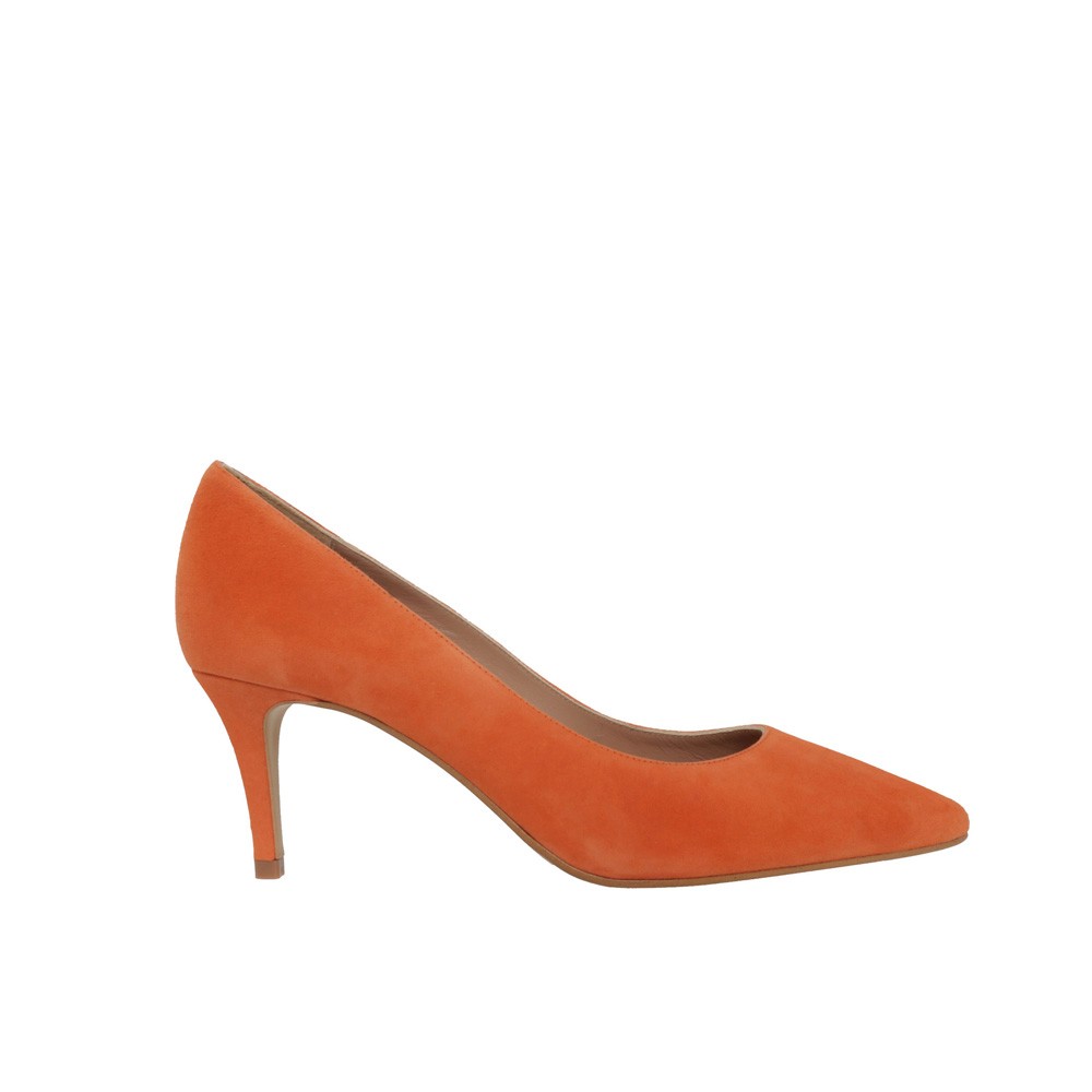 Zapatos de tacón ante naranja ISABELA