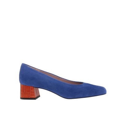 Zapato tacón ancho ante malva Amanda