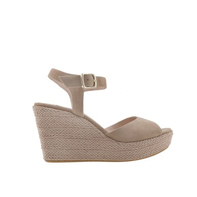 Sandalias de cuña forrada LIDIA ante nude