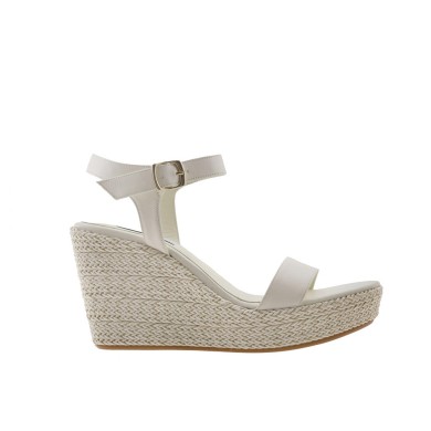 Cuñas piel blanca LAURA