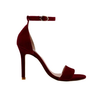 Sandalias granate tacón 9,5cm. MARTA