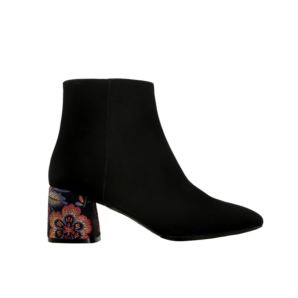 Botines tacón brocados ROSALIA ante negro