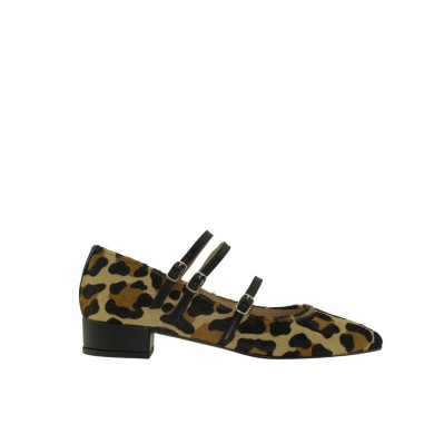 Zapatos leopardo tacón bajo detalle hebillas EMMA