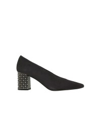 Stilettos ante gris con tacón efecto metal DORIS