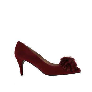Stilettos tacón medio ELSA burdeos