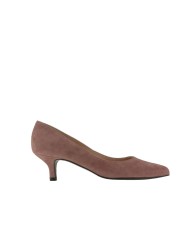 Stilettos tacón bajo ante rosado NOA