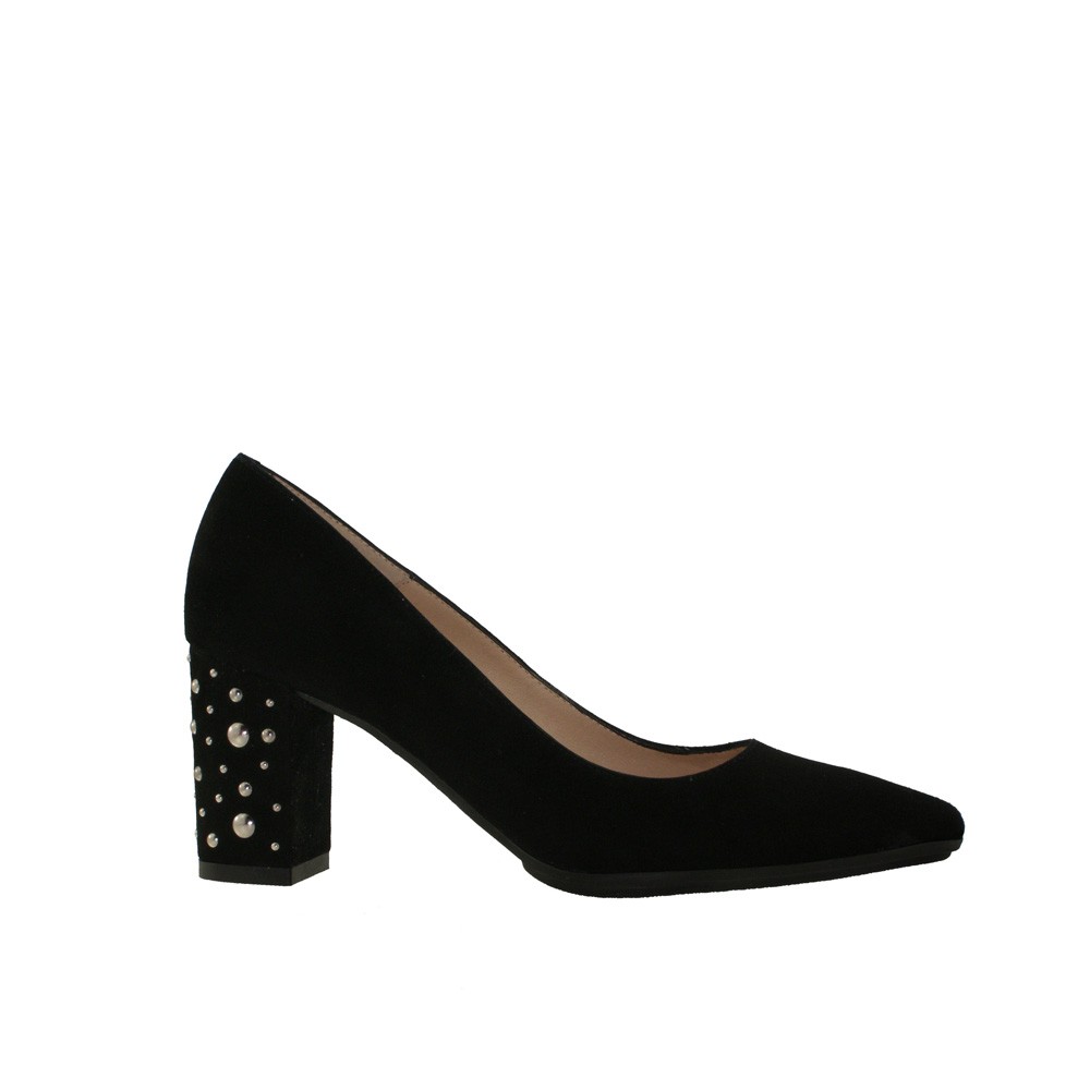 Stilettos tacón bloque detalle tachas ADRIANA