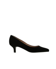 Stilettos tacón bajo ante negro NOA