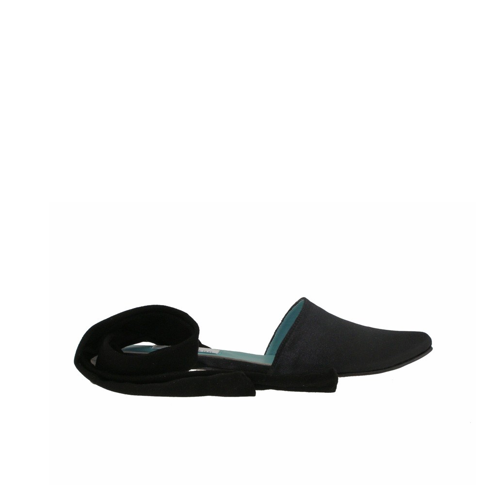 Mules lazada satén negro SARA