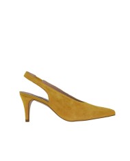 Stilettos talón abierto MARIA ante amarillo girasol