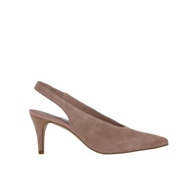Zapatos talón abierto MARIA ante natural