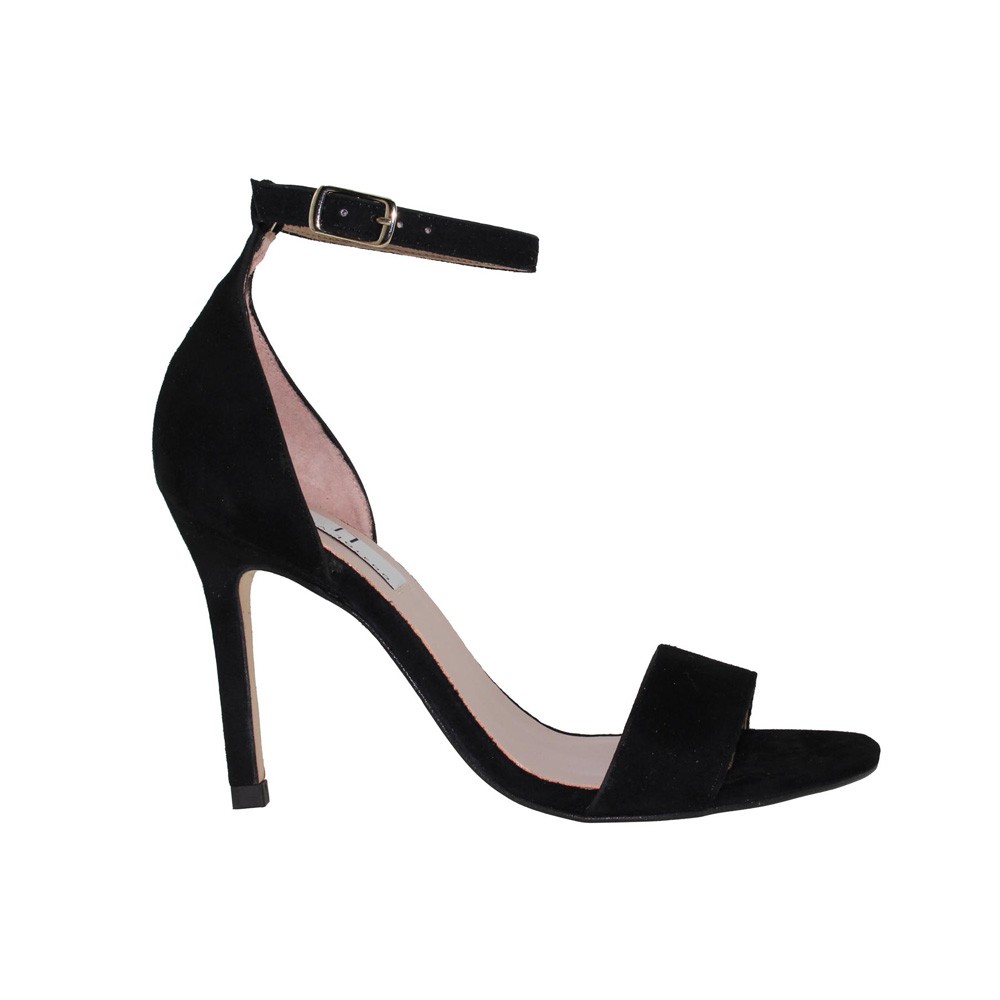 Sandalias negras con hebilla al tobillo MARTA