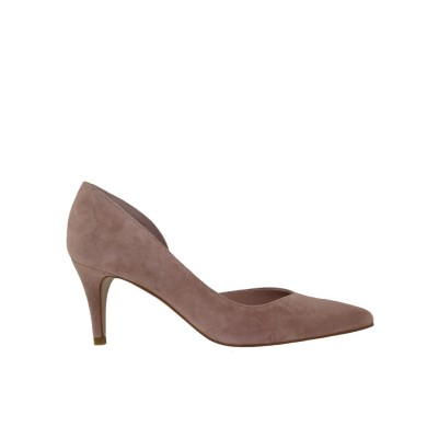 Stilettos tacón medio hueco interior ante natural SUSANA