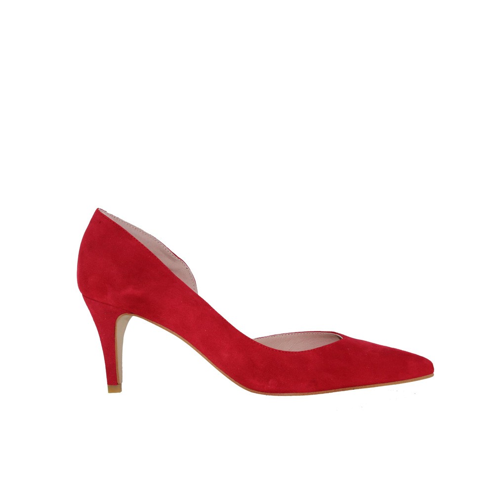 Zapatos tacón medio ante rojo SUSANA