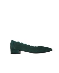 Ballet pumps green suede ALICIA with details