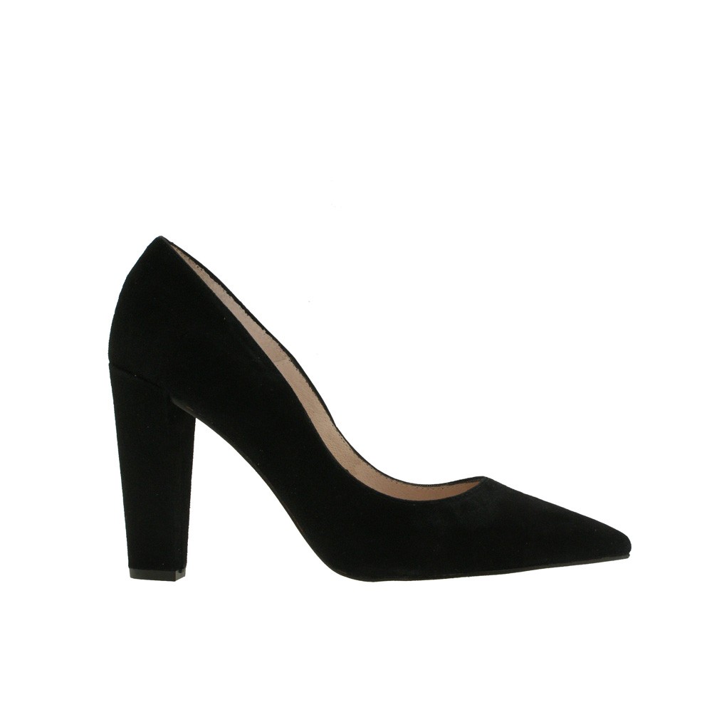 Zapatos tacón alto ante negro RITA