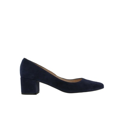 GALA Zapatos tacón bajo ante azul