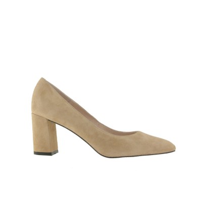 Zapatos tacón bloque ALMA ante nude
