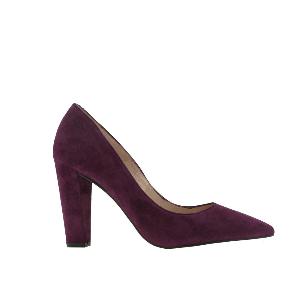 Zapatos tacón ancho RITA color púrpura