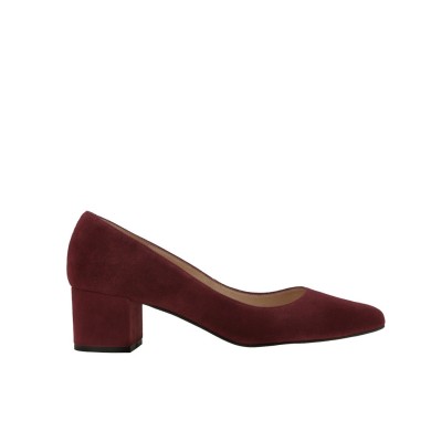 Zapatos tacón bajo GALA - Ante burdeos