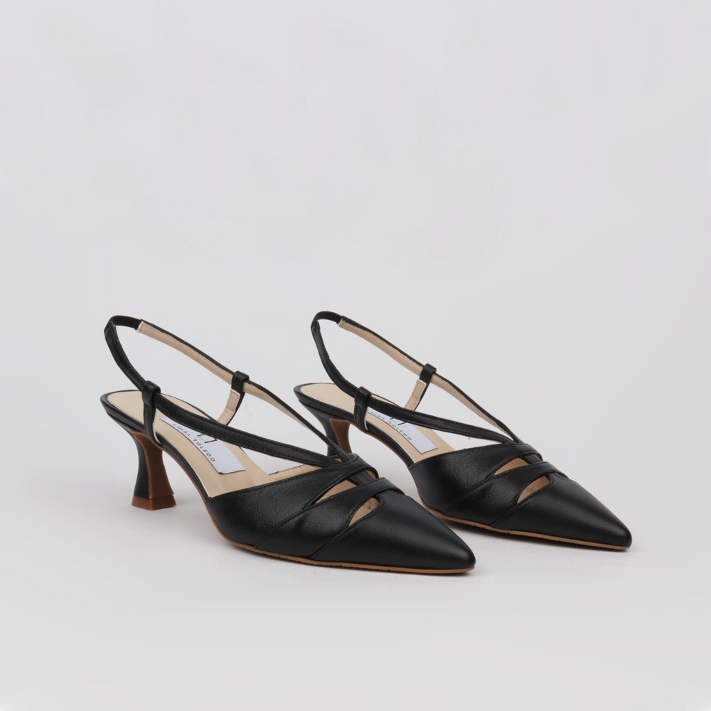 Zapatos destalonados negros ELOISA | Zapatos vestir cómodos