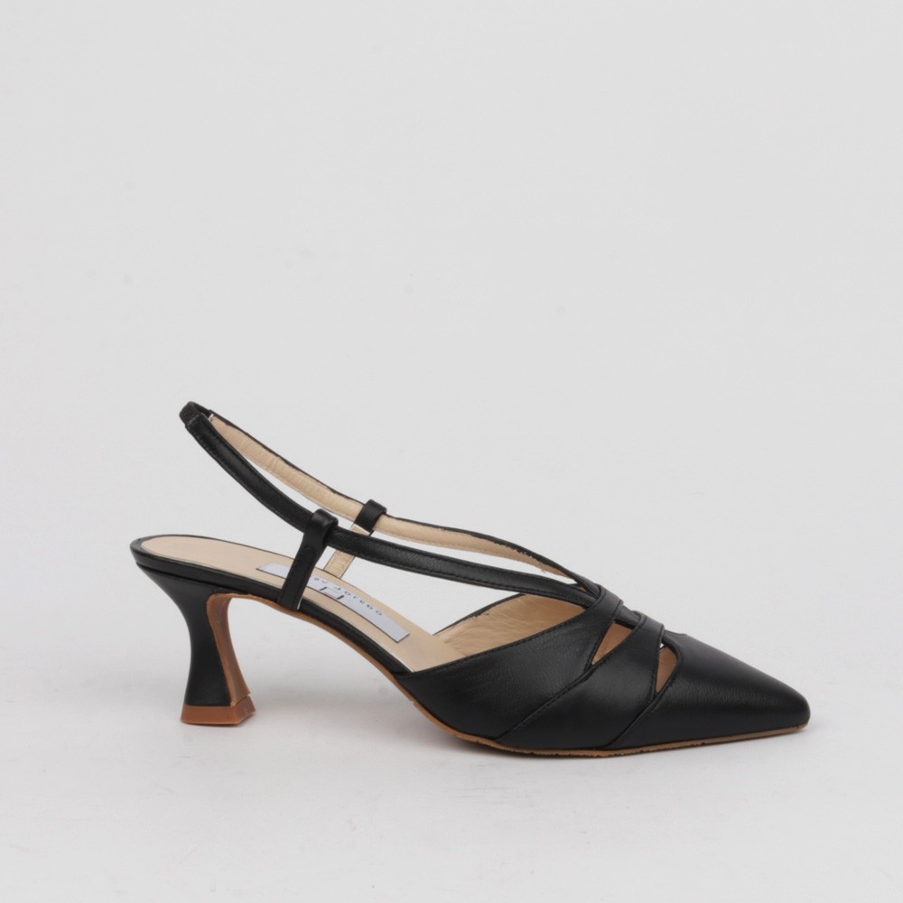 Zapatos destalonados negros ELOISA | Zapatos vestir cómodos