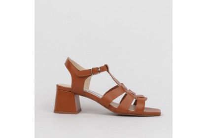 Sandalias marrones tacón medio ROMANA ✓ Luisa Toledo