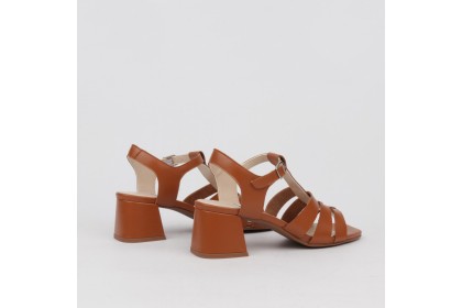 Sandalias marrones tacón medio ROMANA ✓ Luisa Toledo