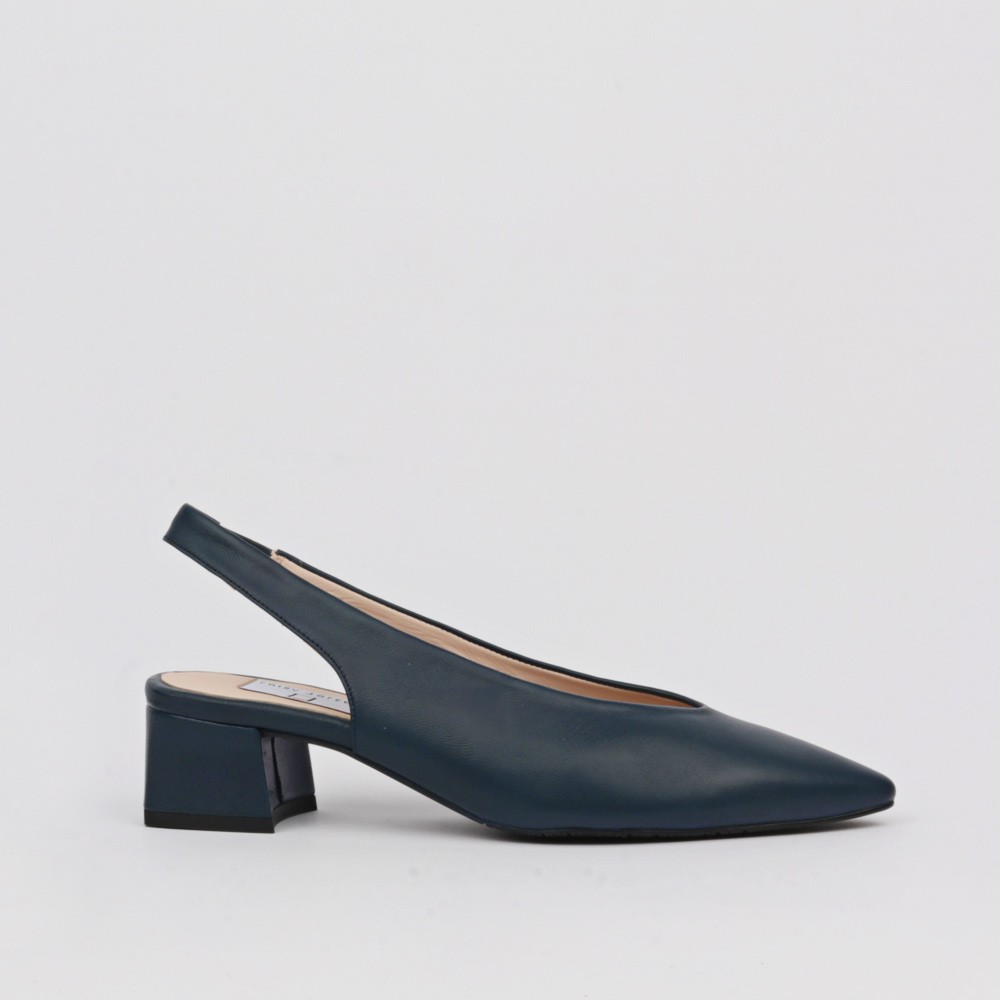 Zapatos azul marino abiertos talón PATRICIA - LUISA TOLEDO