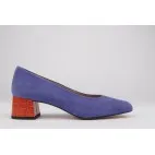 Zapato tacón ancho ante malva Amanda
