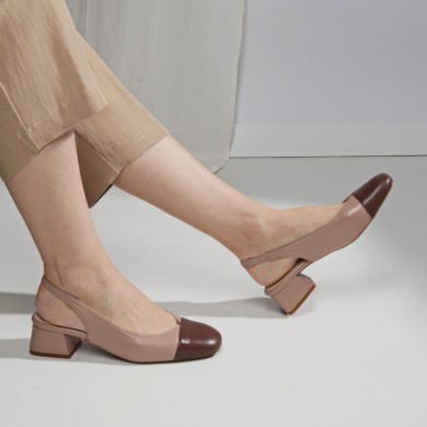 Mocha mousse slingback shoes MIRANDA ✓ LUISA TOLEDO
