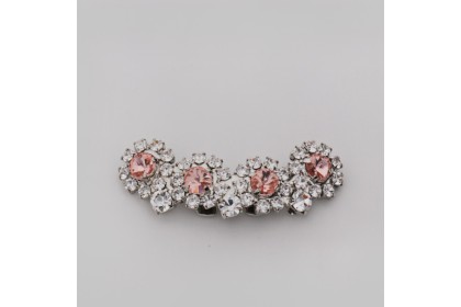 Removable shoe jewel charms FLORES nude-silver Luisa Toledo