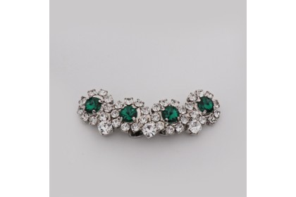 Removable shoe charms FLORES emerald green Luisa Toledo