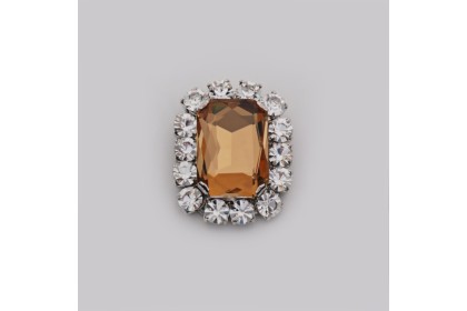 Removable shoe jewel charms TITAN beige-silver Luisa Toledo