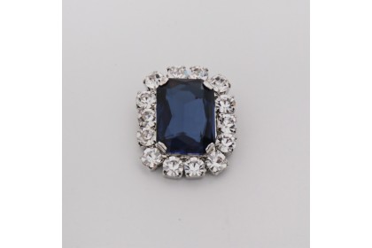 Removable shoe jewel charms TITAN blue-silver Luisa Toledo