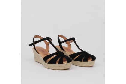 Alpargatas negras estilo cangrajeras TRIANA ✓ Luisa Toledo