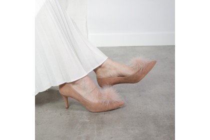 Removable shoes charms PLUMA nude color ✓ LUISA TOLEDO