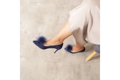 Removable shoes charms PLUMA blue color ✓ LUISA TOLEDO