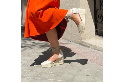 Alpargatas cuña y plataforma IRENE gris ✓ LUISA TOLEDO